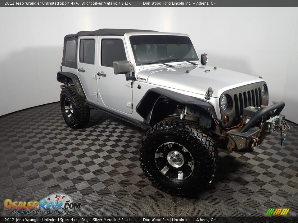 2012 Jeep Wrangler Unlimited Sport 4x4 Bright Silver Metallic / Black Photo #2