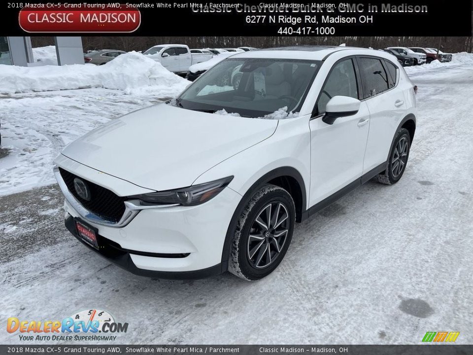 2018 Mazda CX-5 Grand Touring AWD Snowflake White Pearl Mica / Parchment Photo #1