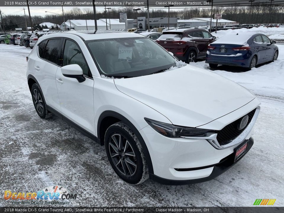 2018 Mazda CX-5 Grand Touring AWD Snowflake White Pearl Mica / Parchment Photo #4
