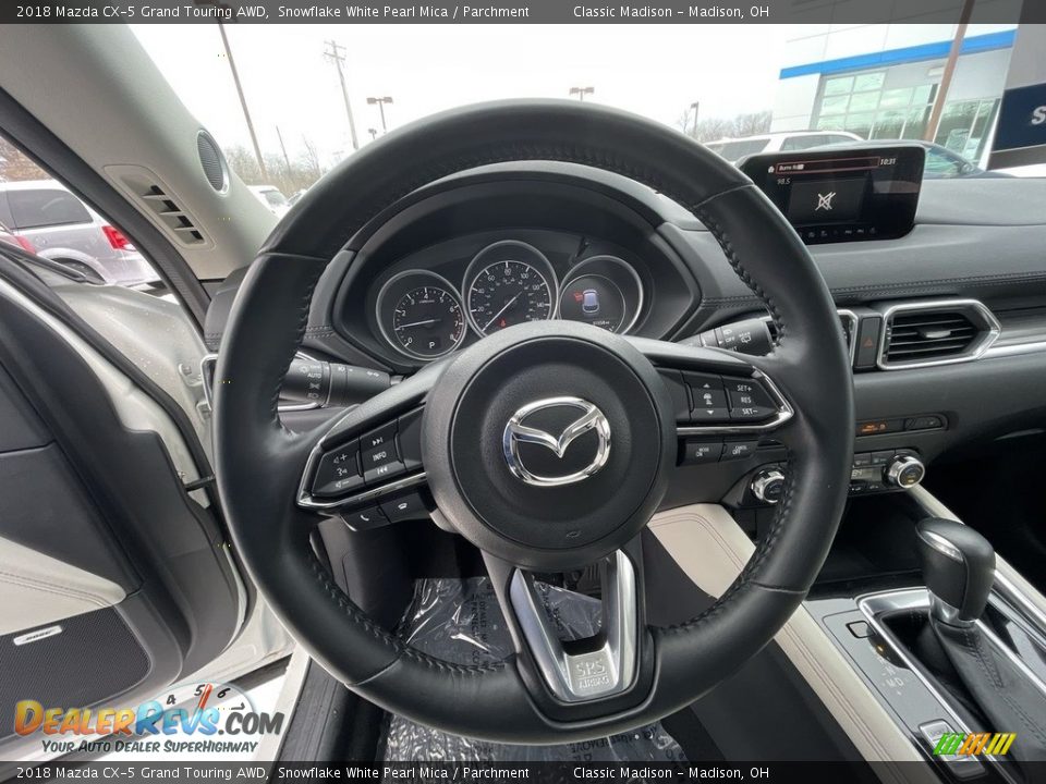 2018 Mazda CX-5 Grand Touring AWD Snowflake White Pearl Mica / Parchment Photo #9