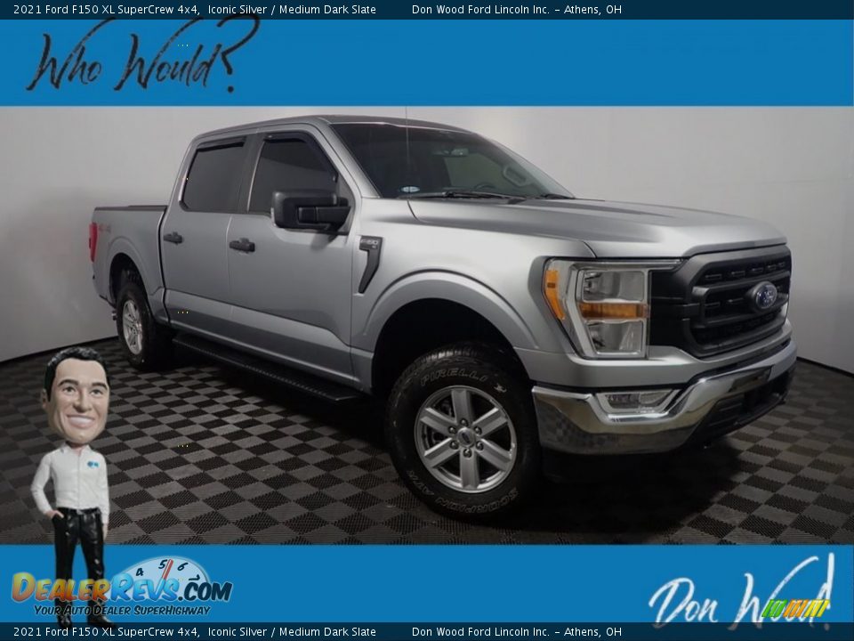 2021 Ford F150 XL SuperCrew 4x4 Iconic Silver / Medium Dark Slate Photo #1