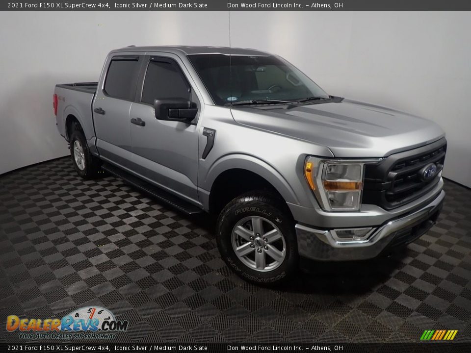 2021 Ford F150 XL SuperCrew 4x4 Iconic Silver / Medium Dark Slate Photo #5