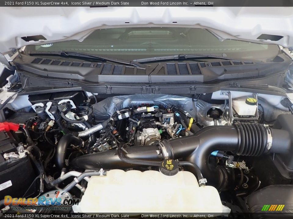 2021 Ford F150 XL SuperCrew 4x4 Iconic Silver / Medium Dark Slate Photo #9