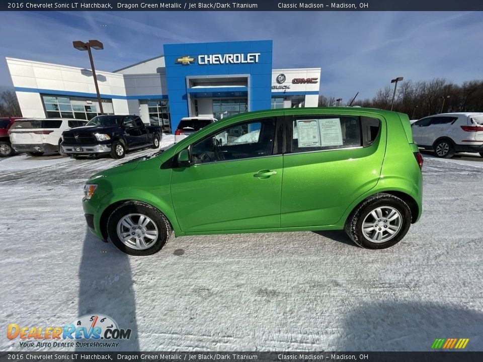 Dragon Green Metallic 2016 Chevrolet Sonic LT Hatchback Photo #2