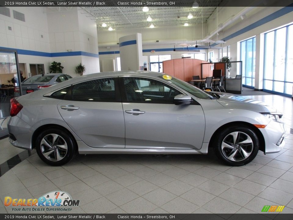 2019 Honda Civic LX Sedan Lunar Silver Metallic / Black Photo #4