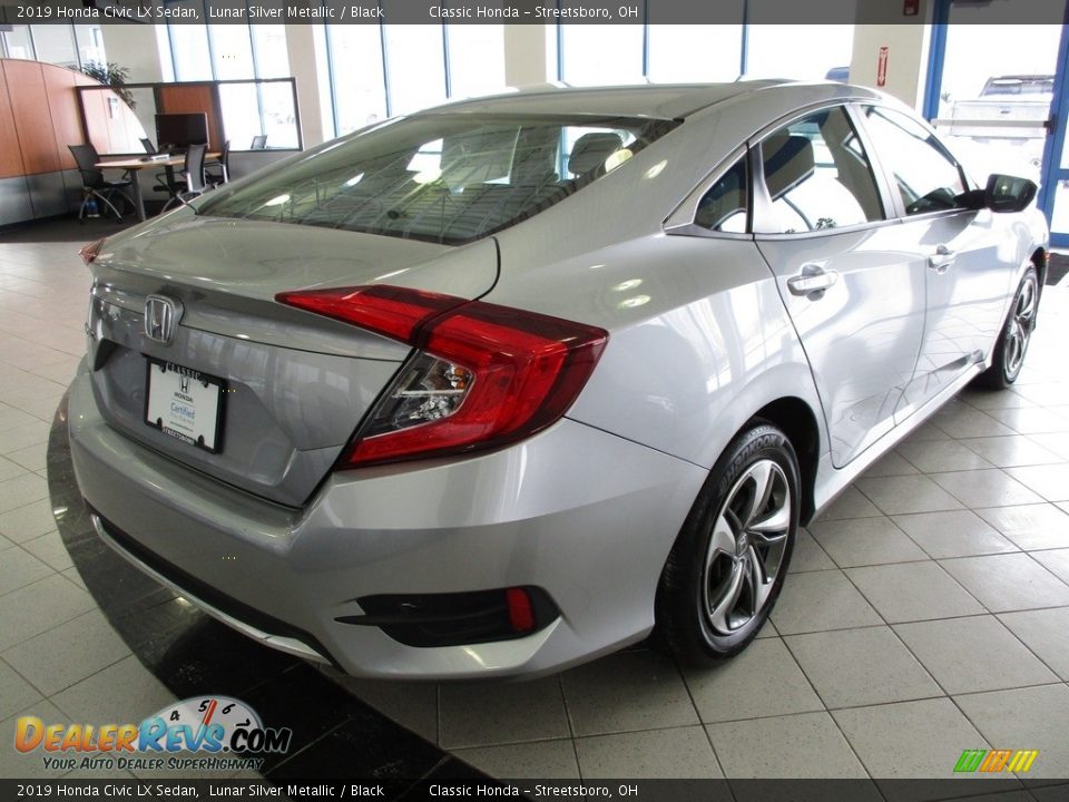2019 Honda Civic LX Sedan Lunar Silver Metallic / Black Photo #7