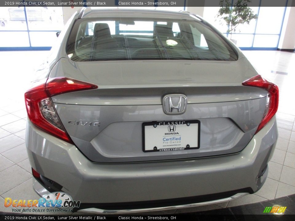 2019 Honda Civic LX Sedan Lunar Silver Metallic / Black Photo #8