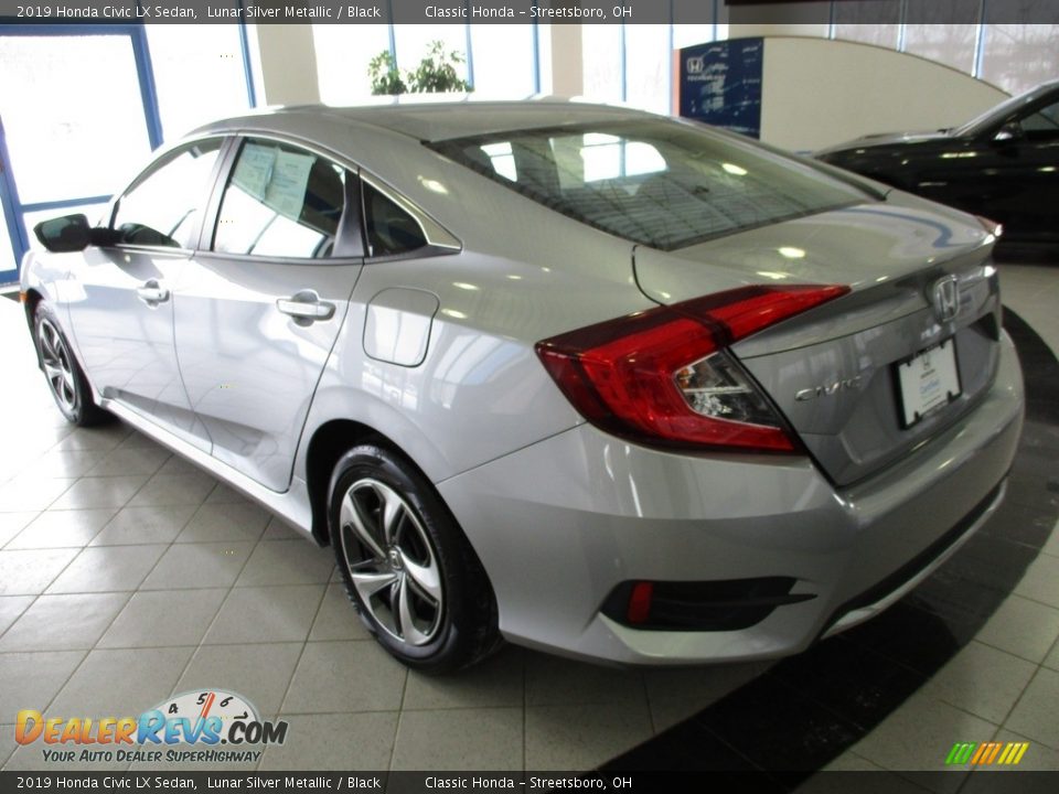 2019 Honda Civic LX Sedan Lunar Silver Metallic / Black Photo #9