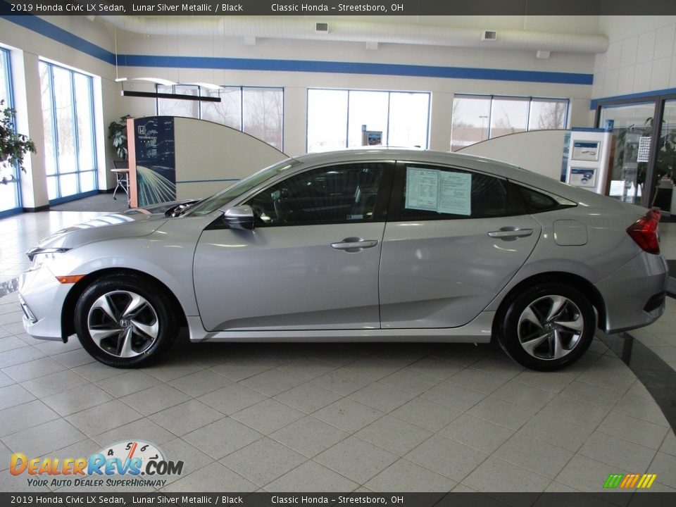 2019 Honda Civic LX Sedan Lunar Silver Metallic / Black Photo #10