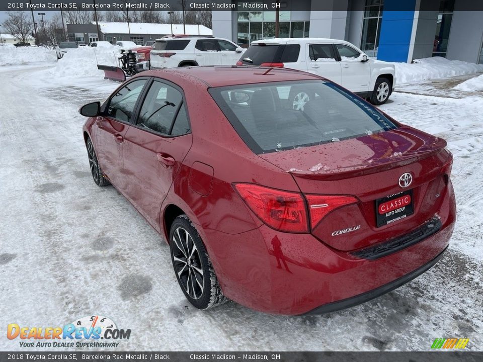 2018 Toyota Corolla SE Barcelona Red Metallic / Black Photo #3