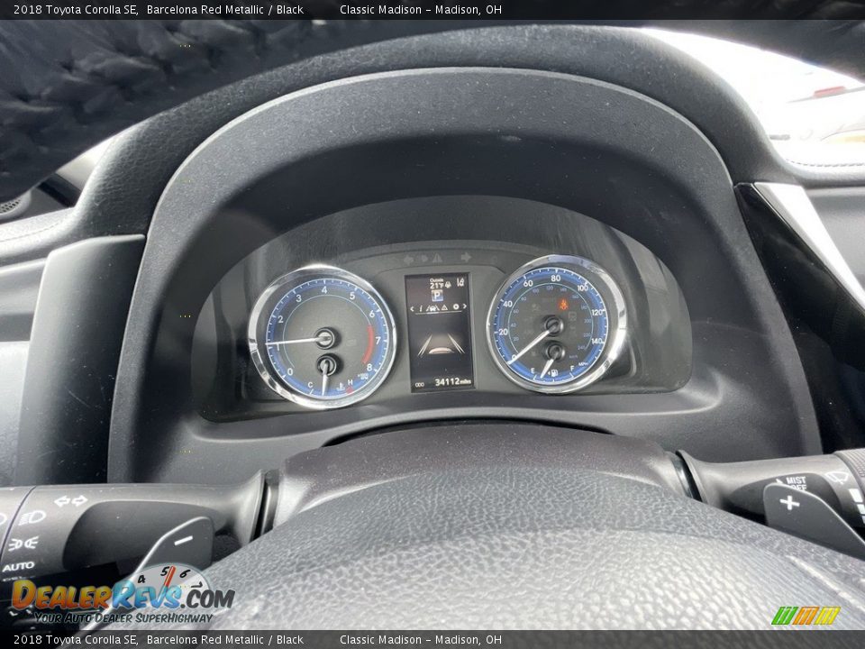 2018 Toyota Corolla SE Barcelona Red Metallic / Black Photo #11