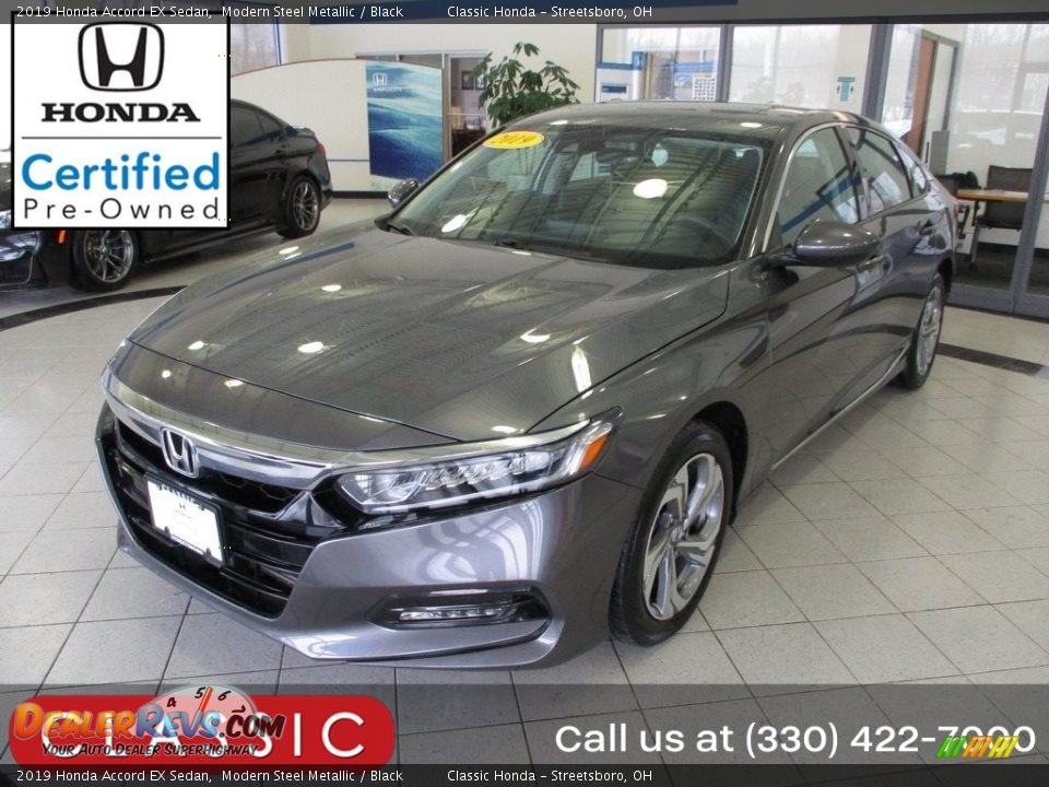 2019 Honda Accord EX Sedan Modern Steel Metallic / Black Photo #1