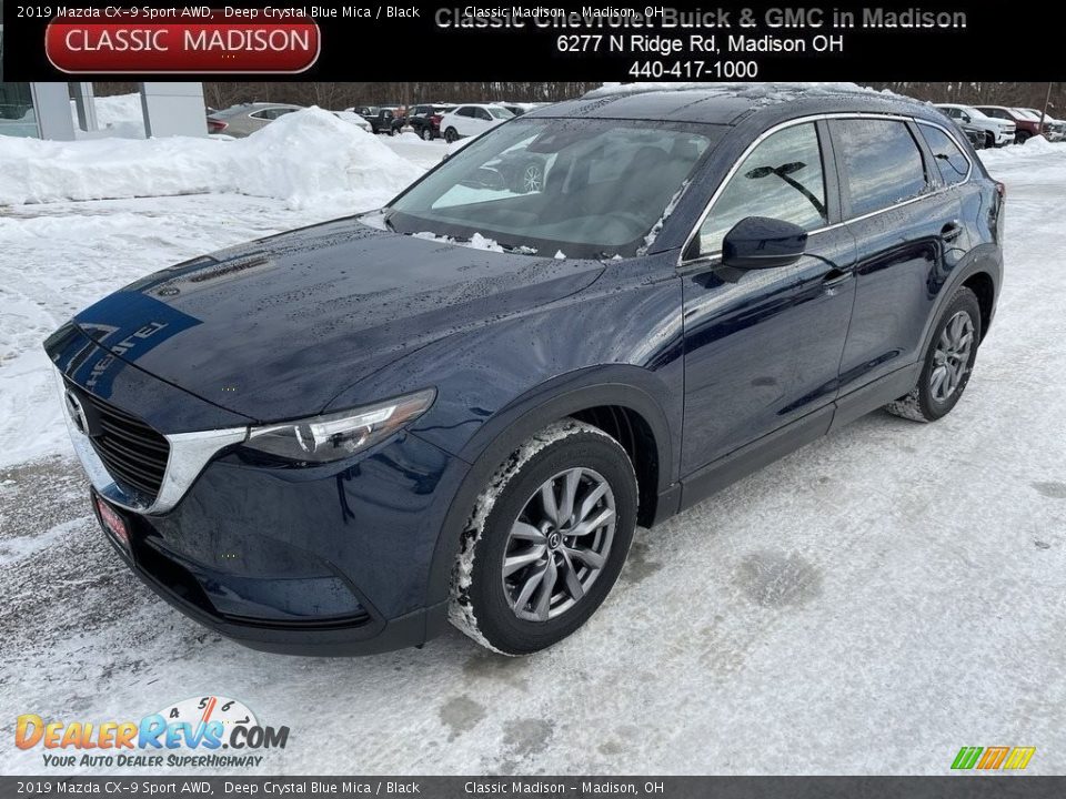 2019 Mazda CX-9 Sport AWD Deep Crystal Blue Mica / Black Photo #1