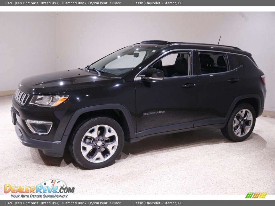 2020 Jeep Compass Limted 4x4 Diamond Black Crystal Pearl / Black Photo #3