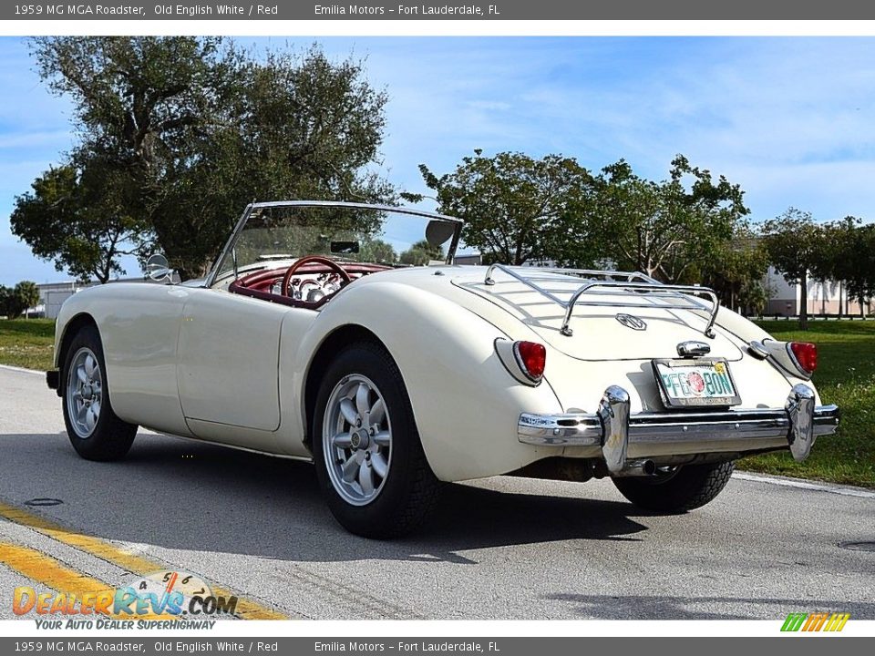 1959 MG MGA Roadster Old English White / Red Photo #5