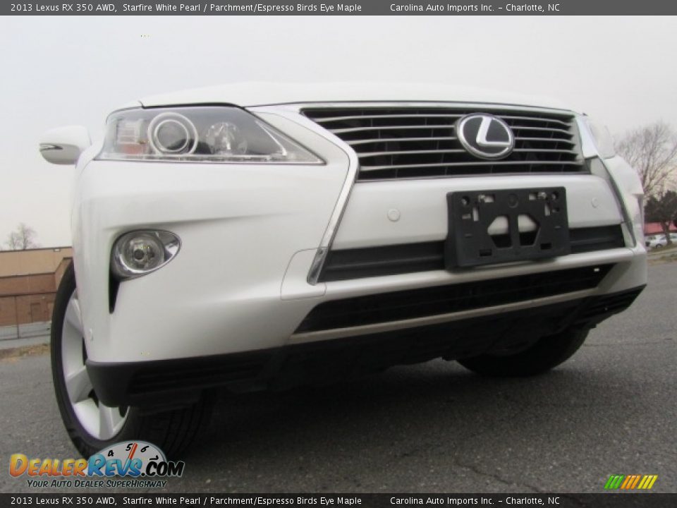 2013 Lexus RX 350 AWD Starfire White Pearl / Parchment/Espresso Birds Eye Maple Photo #2