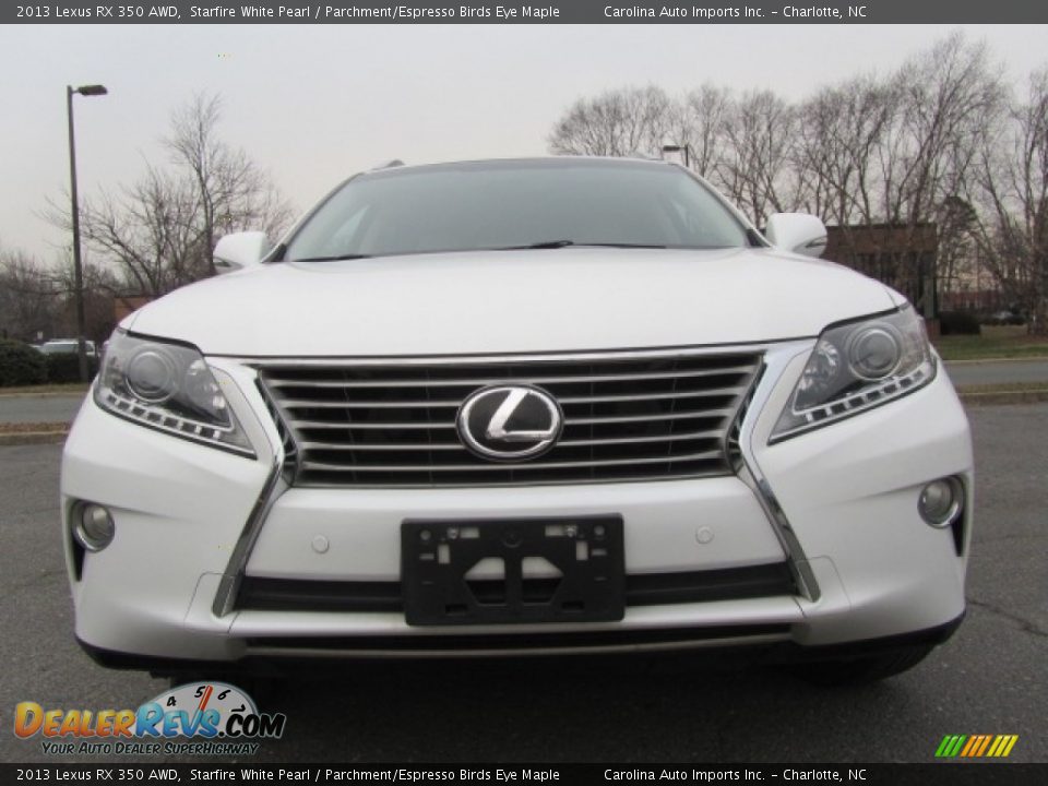 2013 Lexus RX 350 AWD Starfire White Pearl / Parchment/Espresso Birds Eye Maple Photo #4