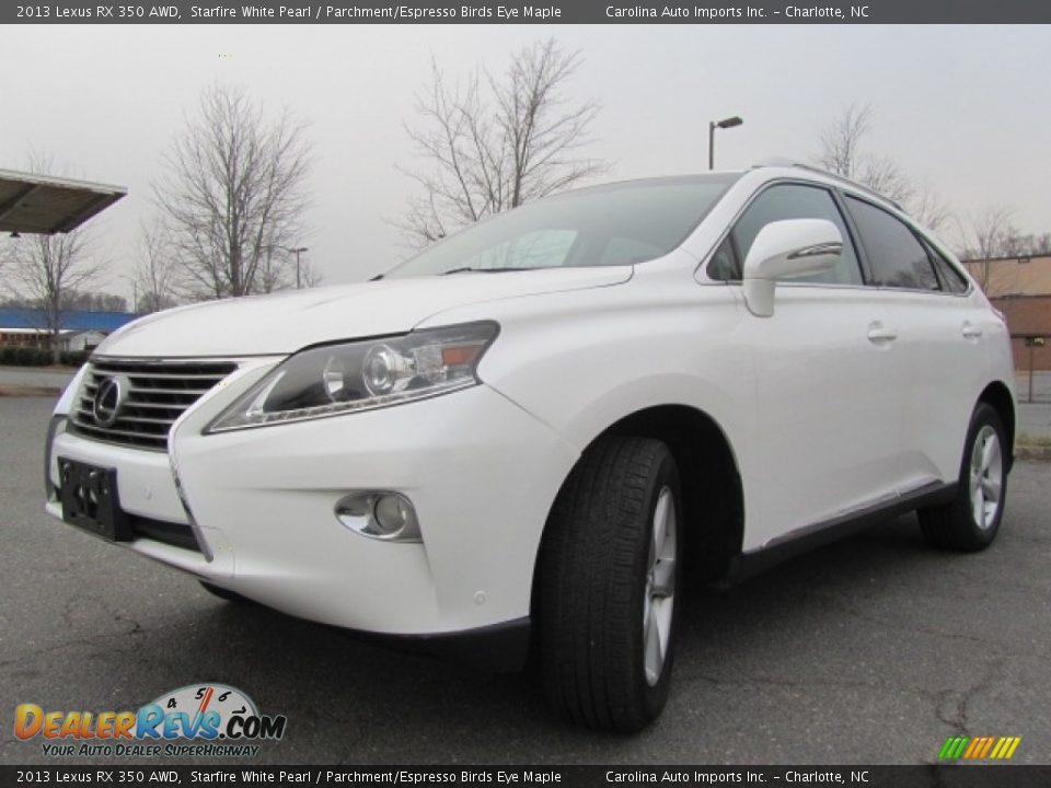 2013 Lexus RX 350 AWD Starfire White Pearl / Parchment/Espresso Birds Eye Maple Photo #6