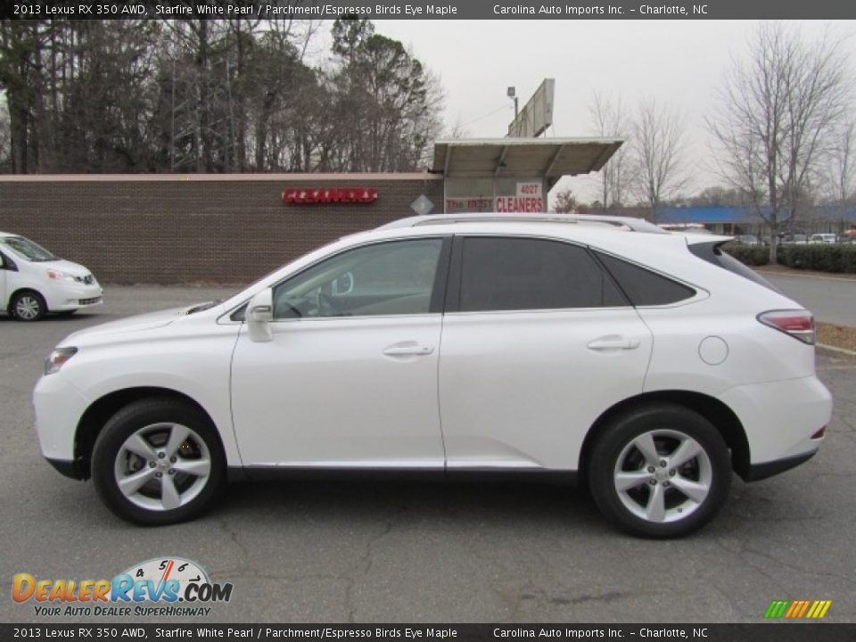 2013 Lexus RX 350 AWD Starfire White Pearl / Parchment/Espresso Birds Eye Maple Photo #7