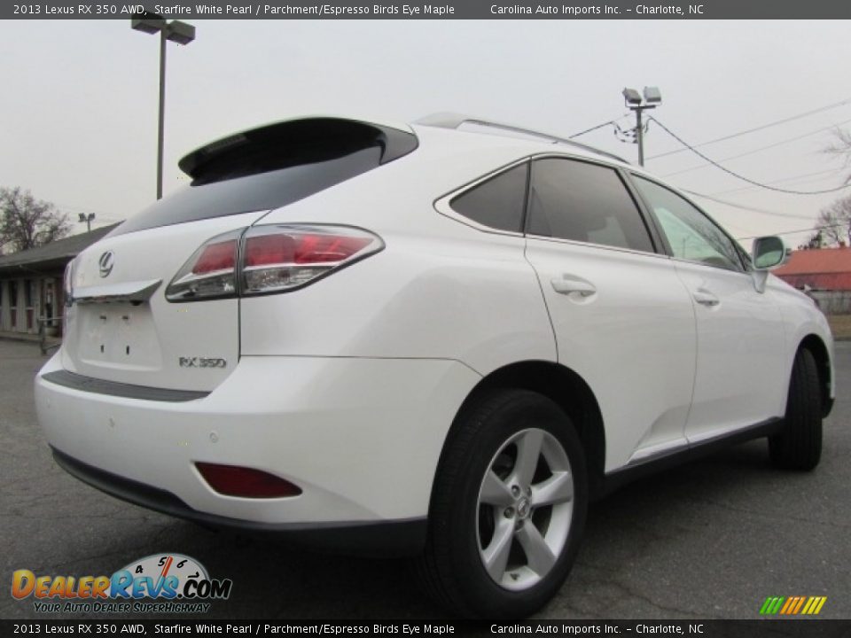 2013 Lexus RX 350 AWD Starfire White Pearl / Parchment/Espresso Birds Eye Maple Photo #8