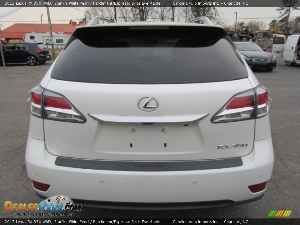 2013 Lexus RX 350 AWD Starfire White Pearl / Parchment/Espresso Birds Eye Maple Photo #9