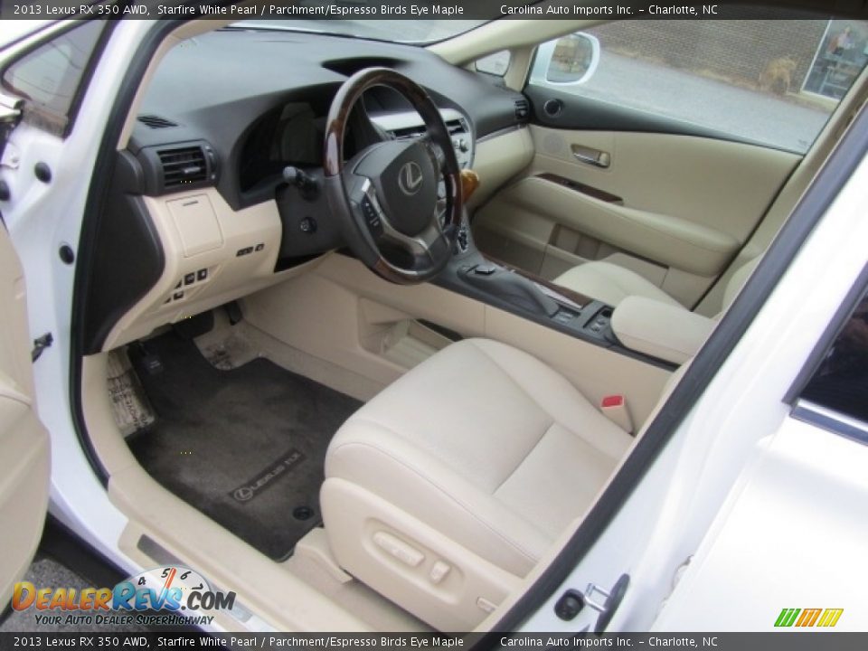 2013 Lexus RX 350 AWD Starfire White Pearl / Parchment/Espresso Birds Eye Maple Photo #17