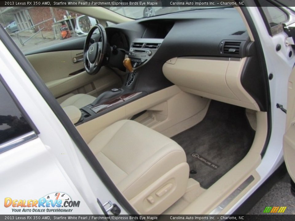 2013 Lexus RX 350 AWD Starfire White Pearl / Parchment/Espresso Birds Eye Maple Photo #21