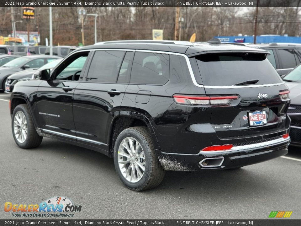 2021 Jeep Grand Cherokee L Summit 4x4 Diamond Black Crystal Pearl / Tupelo/Black Photo #4