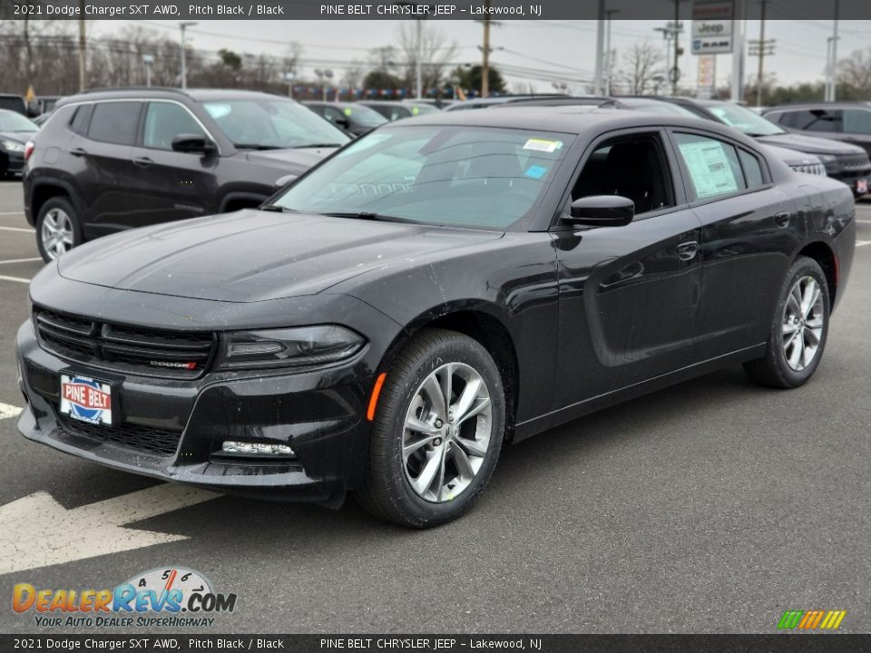 2021 Dodge Charger SXT AWD Pitch Black / Black Photo #1