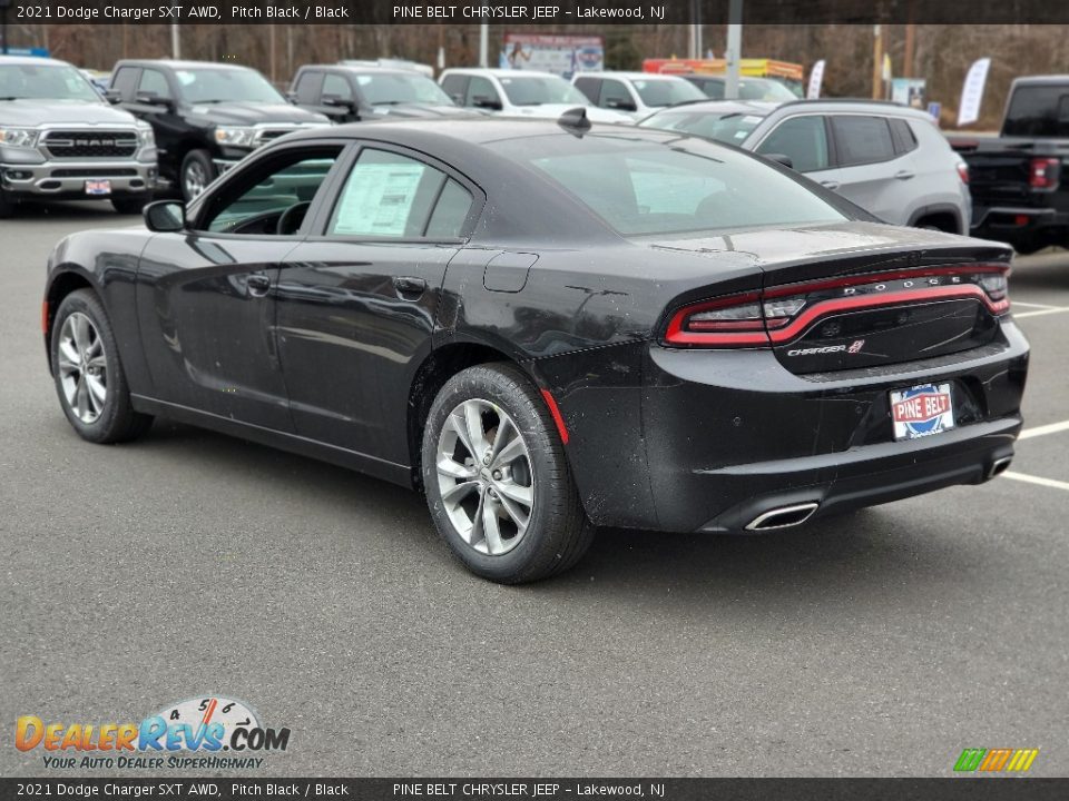 2021 Dodge Charger SXT AWD Pitch Black / Black Photo #4