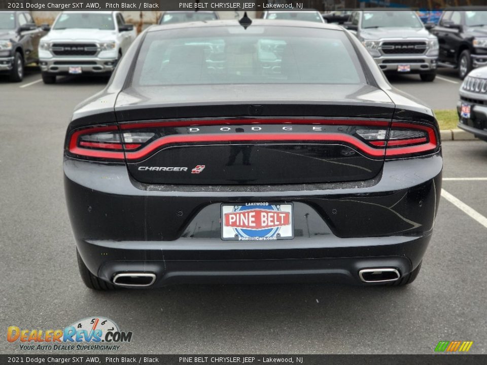 2021 Dodge Charger SXT AWD Pitch Black / Black Photo #5