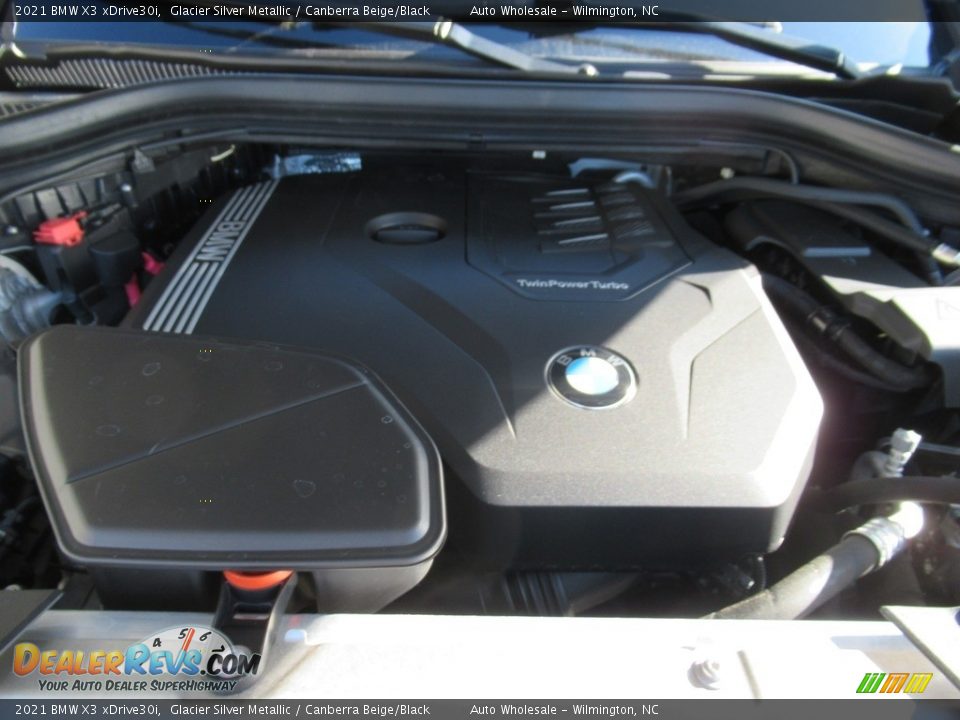 2021 BMW X3 xDrive30i Glacier Silver Metallic / Canberra Beige/Black Photo #6
