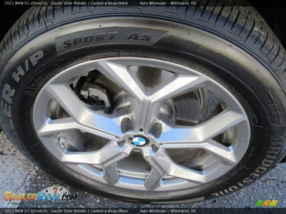 2021 BMW X3 xDrive30i Glacier Silver Metallic / Canberra Beige/Black Photo #7