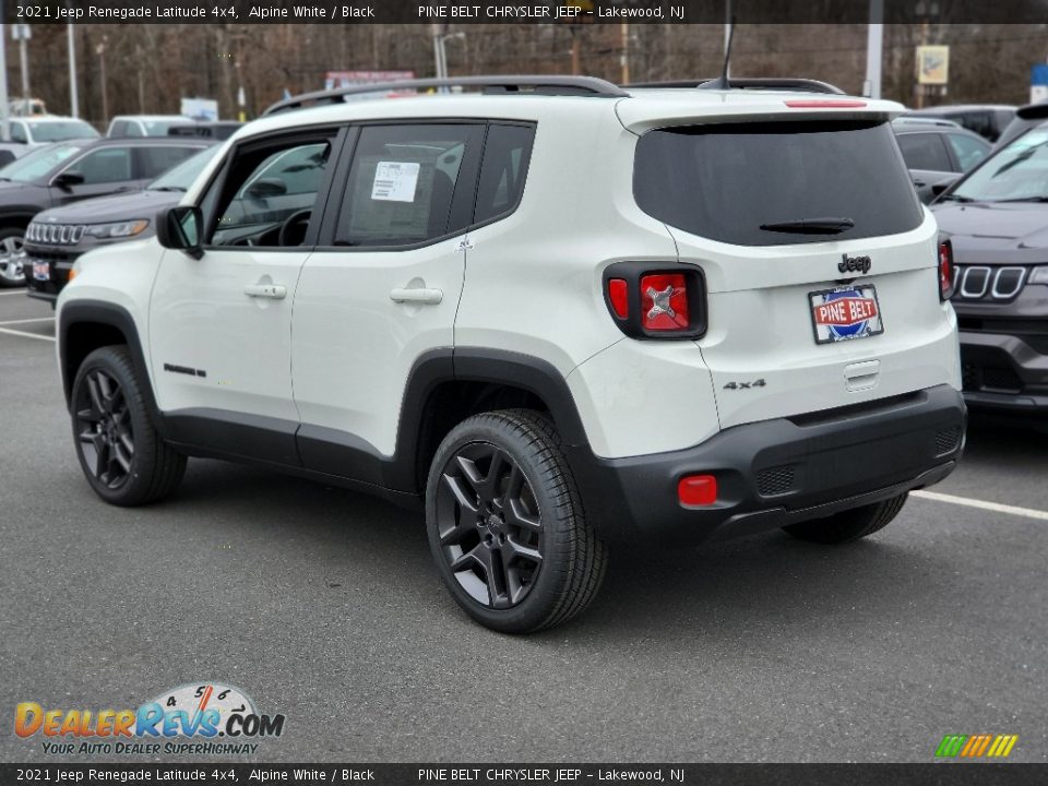 2021 Jeep Renegade Latitude 4x4 Alpine White / Black Photo #4