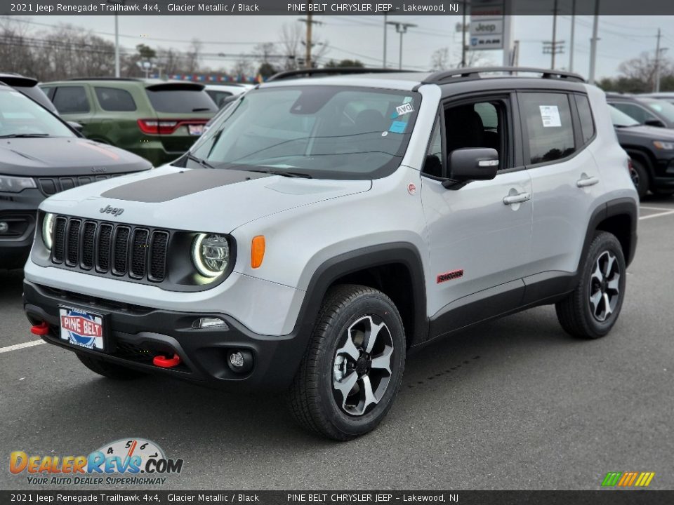 2021 Jeep Renegade Trailhawk 4x4 Glacier Metallic / Black Photo #1