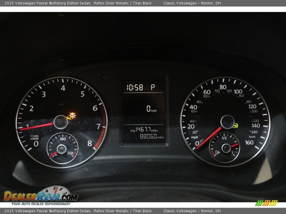 2015 Volkswagen Passat Wolfsburg Edition Sedan Reflex Silver Metallic / Titan Black Photo #8