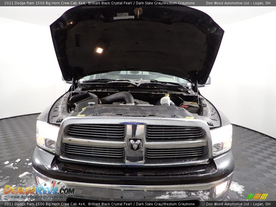 2011 Dodge Ram 1500 Big Horn Crew Cab 4x4 Brilliant Black Crystal Pearl / Dark Slate Gray/Medium Graystone Photo #3