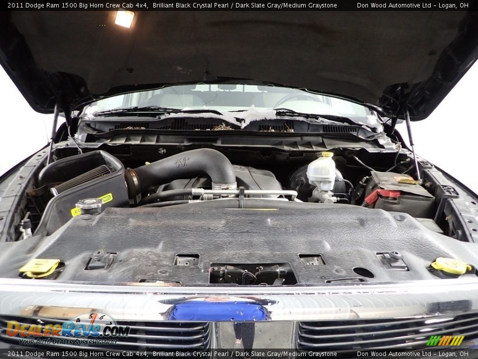 2011 Dodge Ram 1500 Big Horn Crew Cab 4x4 Brilliant Black Crystal Pearl / Dark Slate Gray/Medium Graystone Photo #4