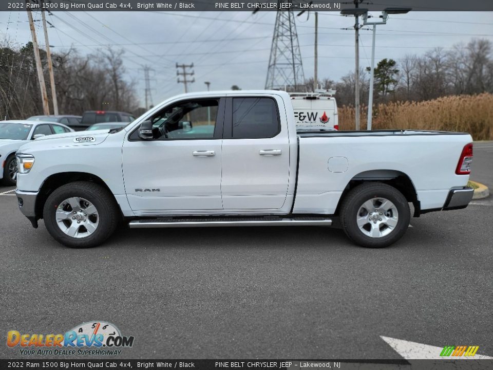 Bright White 2022 Ram 1500 Big Horn Quad Cab 4x4 Photo #3