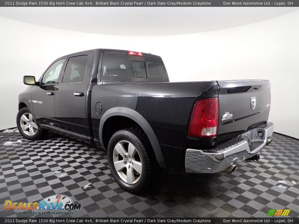2011 Dodge Ram 1500 Big Horn Crew Cab 4x4 Brilliant Black Crystal Pearl / Dark Slate Gray/Medium Graystone Photo #6