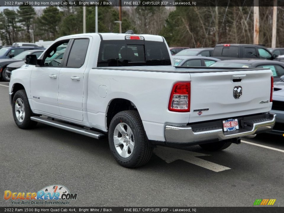 2022 Ram 1500 Big Horn Quad Cab 4x4 Bright White / Black Photo #4