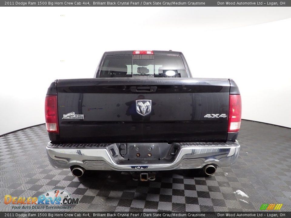 2011 Dodge Ram 1500 Big Horn Crew Cab 4x4 Brilliant Black Crystal Pearl / Dark Slate Gray/Medium Graystone Photo #7