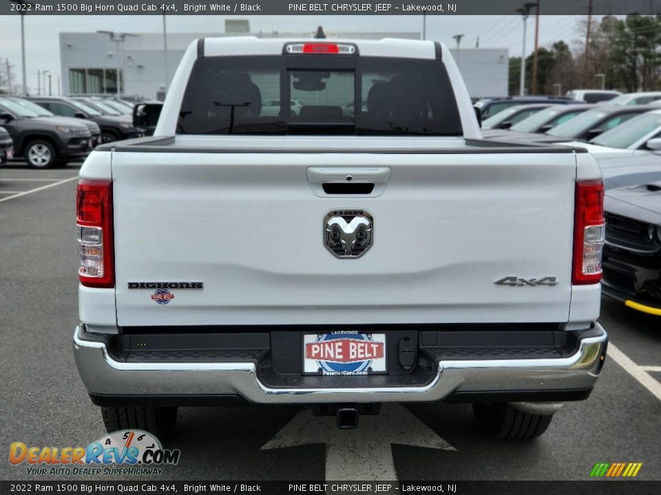 2022 Ram 1500 Big Horn Quad Cab 4x4 Bright White / Black Photo #5