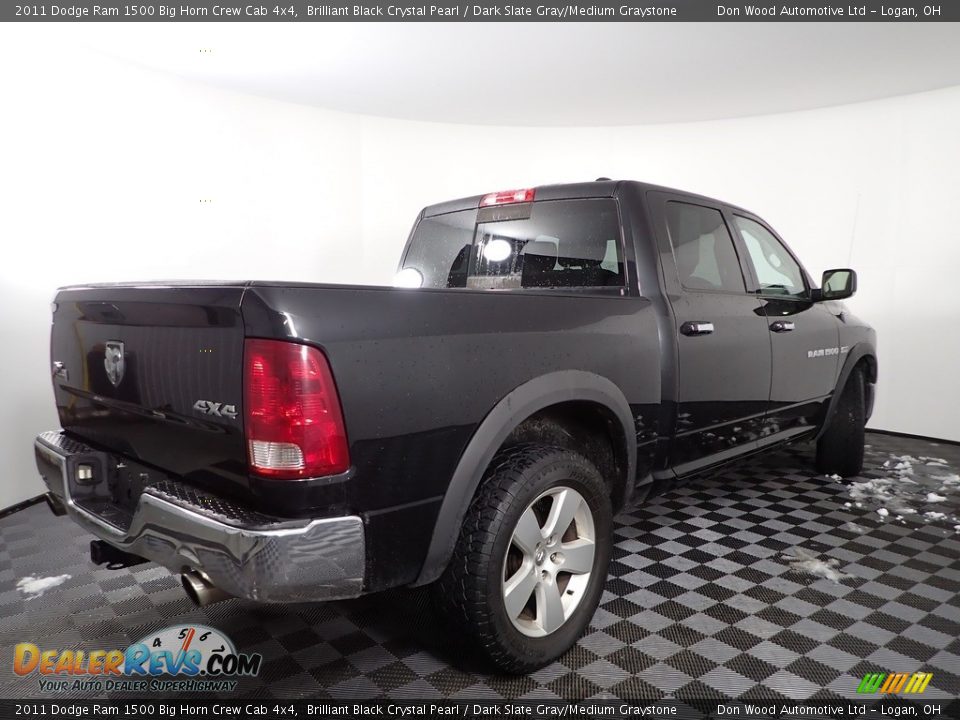 2011 Dodge Ram 1500 Big Horn Crew Cab 4x4 Brilliant Black Crystal Pearl / Dark Slate Gray/Medium Graystone Photo #8