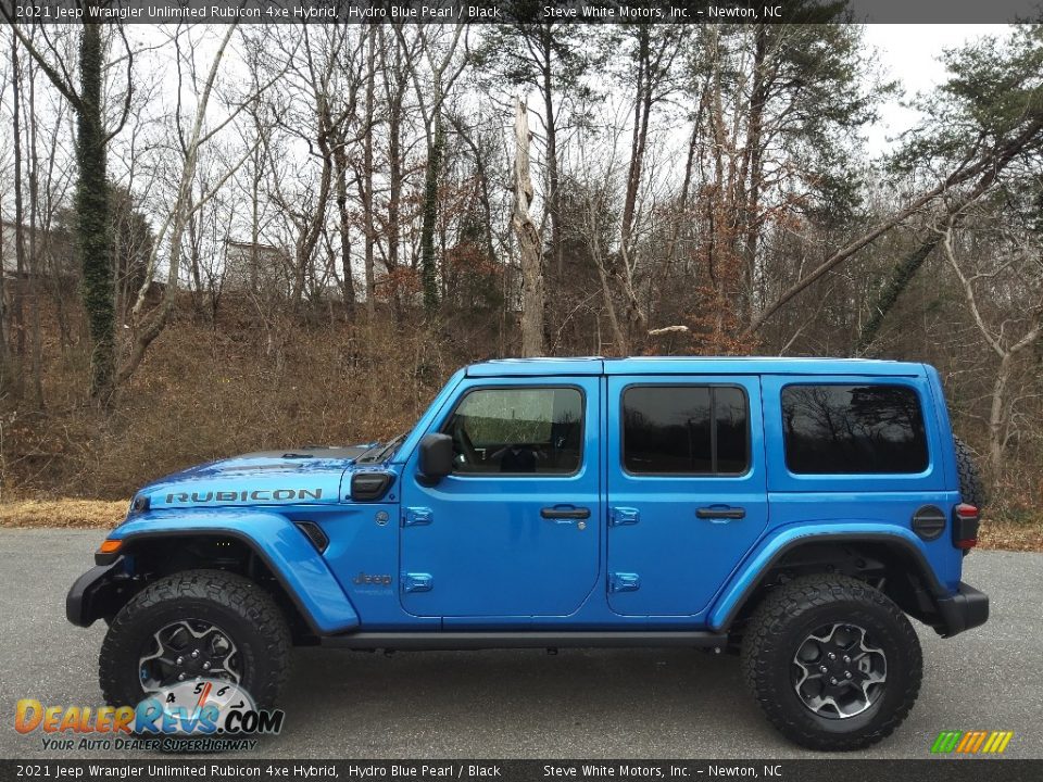 Hydro Blue Pearl 2021 Jeep Wrangler Unlimited Rubicon 4xe Hybrid Photo #1