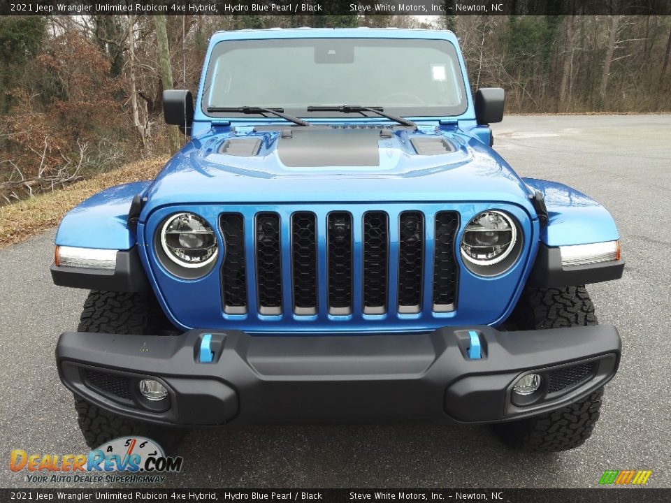 2021 Jeep Wrangler Unlimited Rubicon 4xe Hybrid Hydro Blue Pearl / Black Photo #3