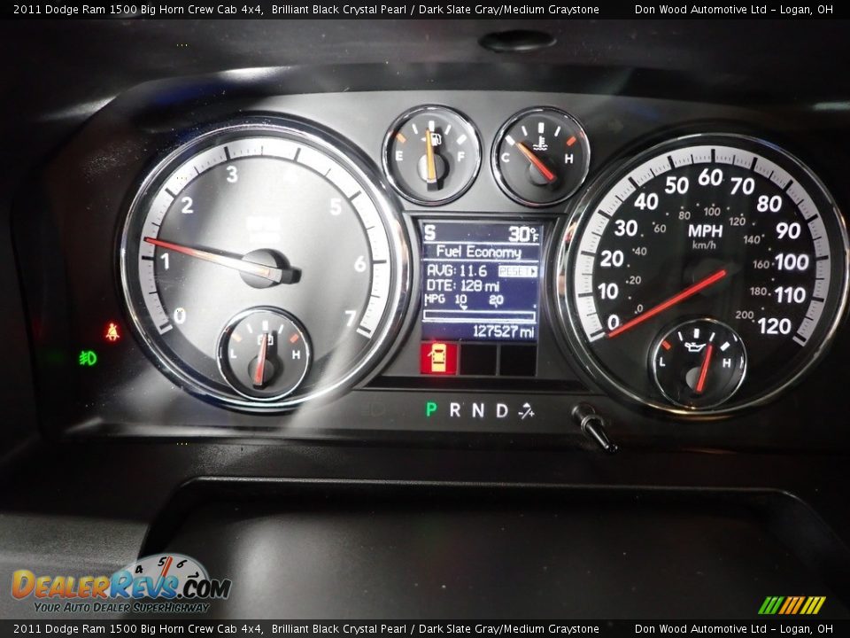 2011 Dodge Ram 1500 Big Horn Crew Cab 4x4 Brilliant Black Crystal Pearl / Dark Slate Gray/Medium Graystone Photo #16