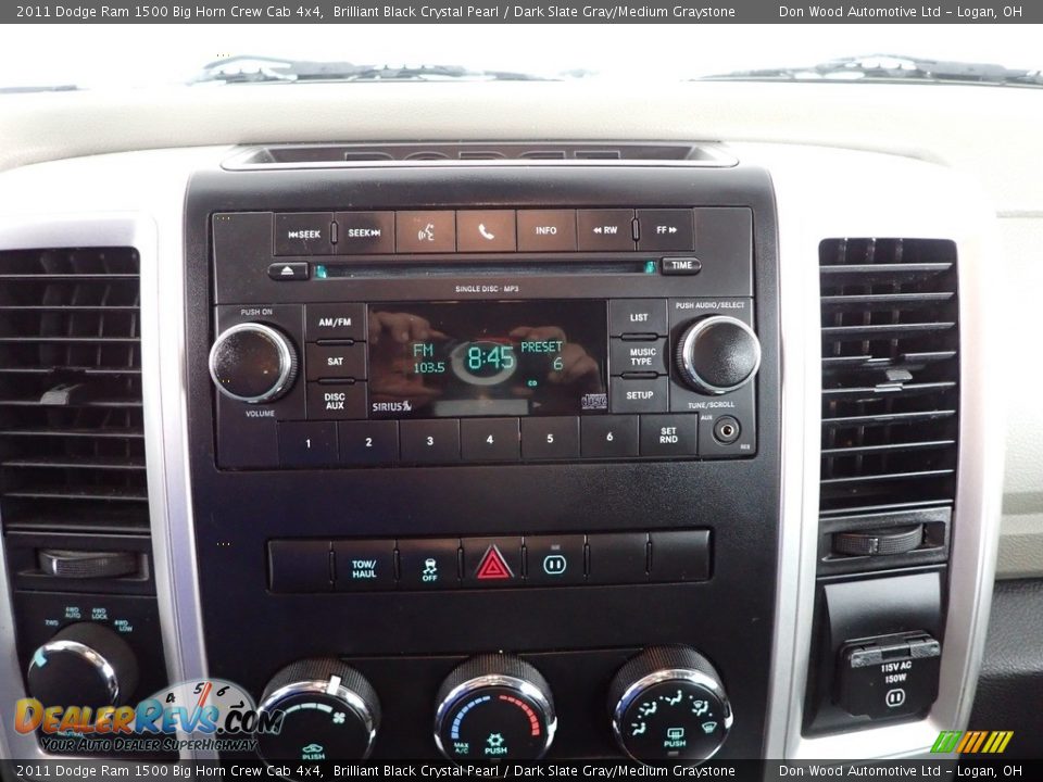 2011 Dodge Ram 1500 Big Horn Crew Cab 4x4 Brilliant Black Crystal Pearl / Dark Slate Gray/Medium Graystone Photo #17