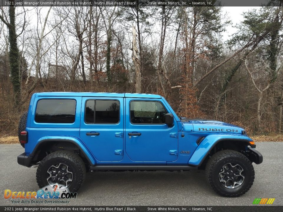 Hydro Blue Pearl 2021 Jeep Wrangler Unlimited Rubicon 4xe Hybrid Photo #8