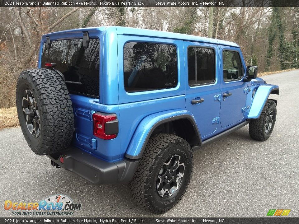 2021 Jeep Wrangler Unlimited Rubicon 4xe Hybrid Hydro Blue Pearl / Black Photo #9